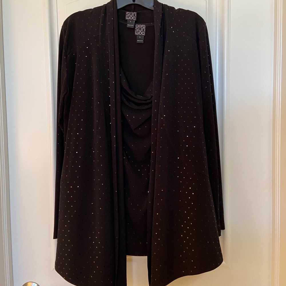 Clara Sun Woo Sparkly jacket and tank set